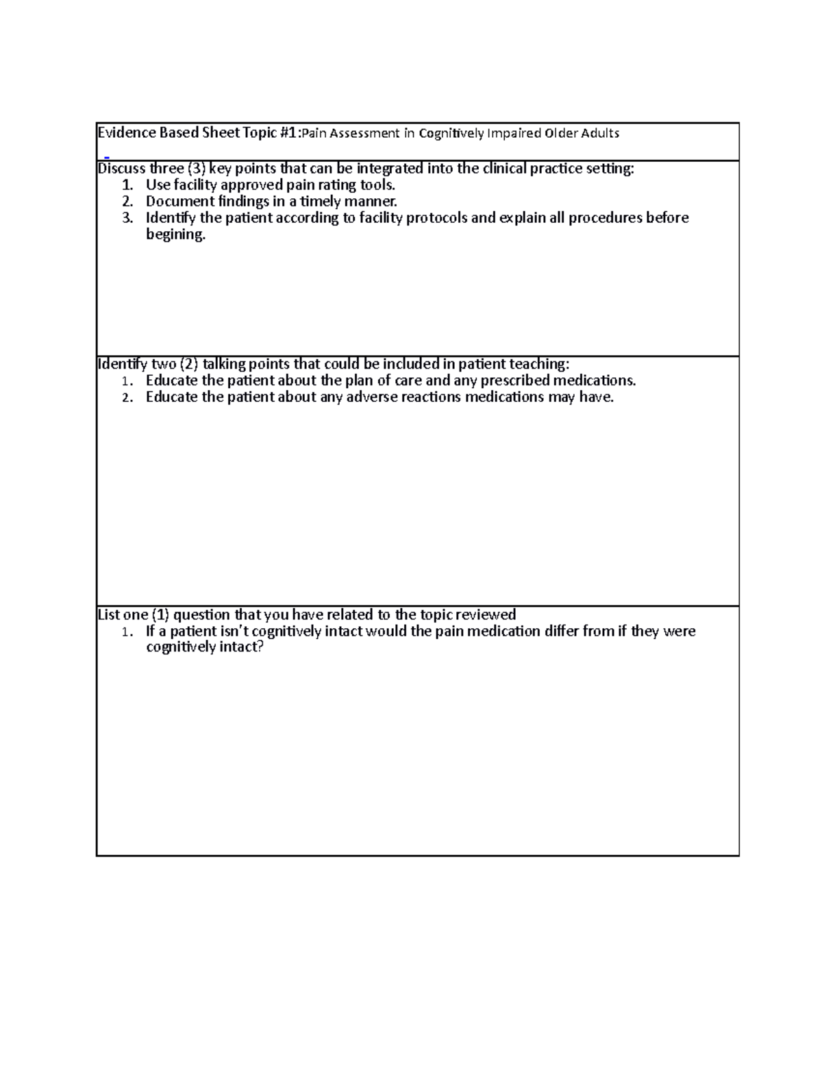 3-2-1 Summary 3 Topics Assigned (3) sierra - nur201 - Jersey College ...