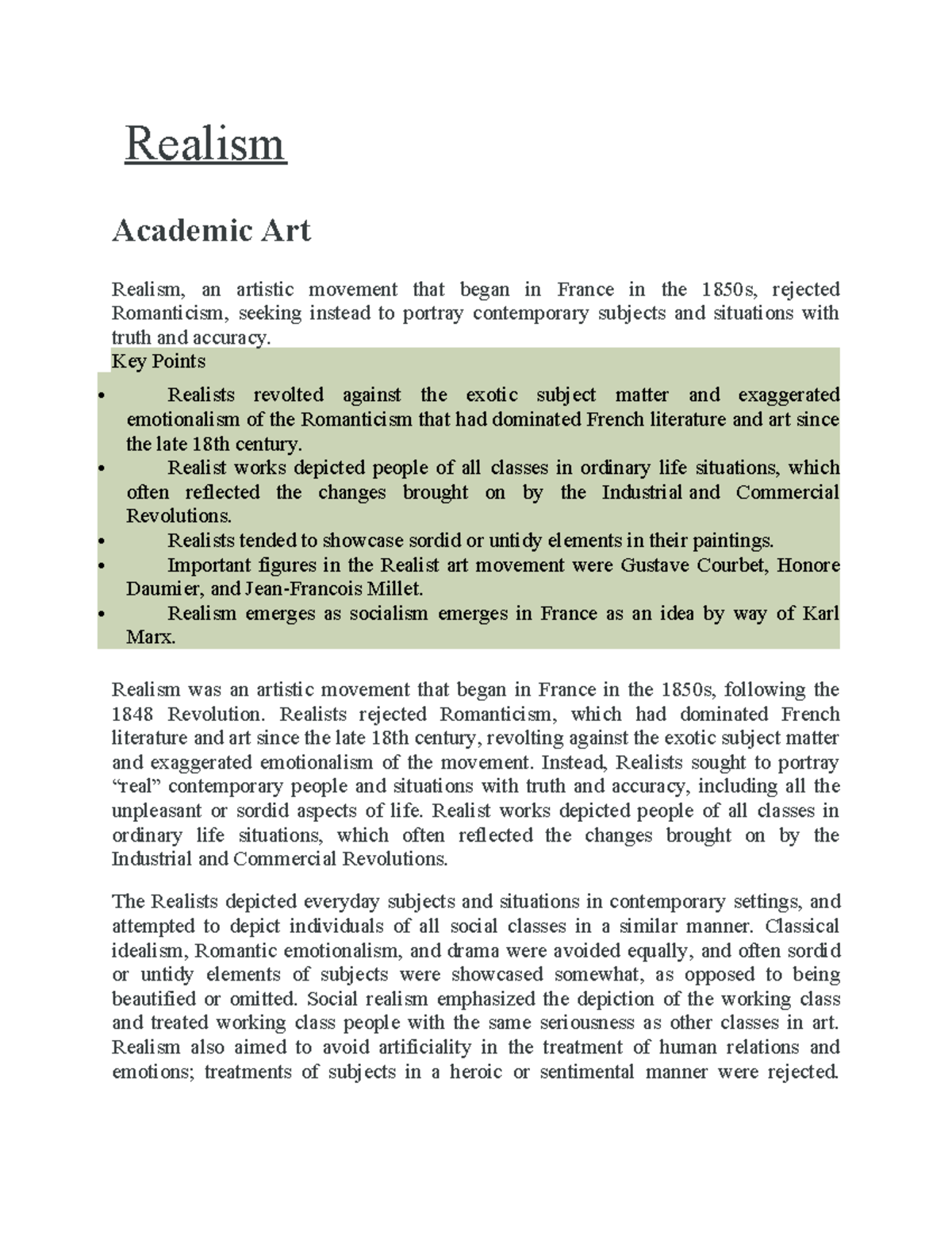 Introduction-to-Realism - Realism Academic Art Realism, an artistic ...