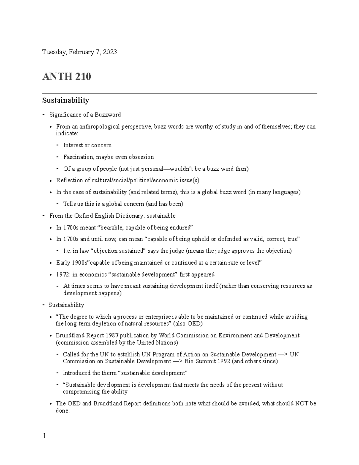 Sustainability in law “objection sustained” says the judge (means the