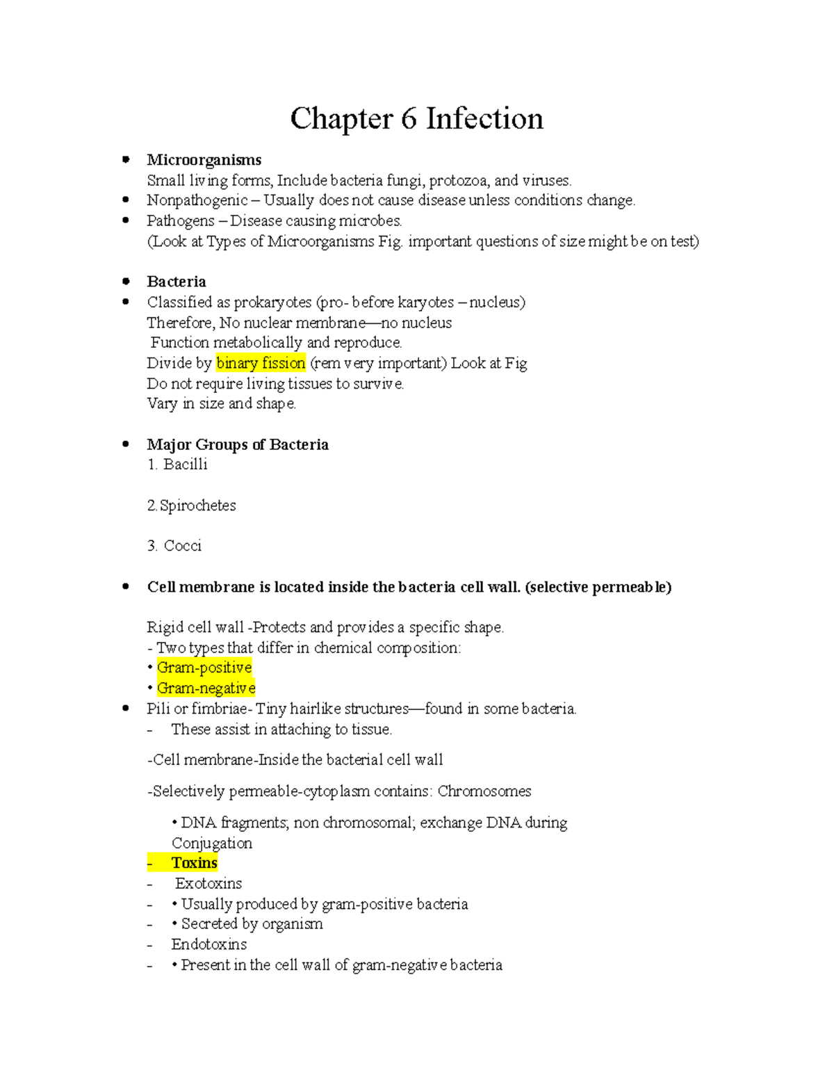 Chapter 6 Infection - Chapter 6 Infection Microorganisms Small living ...