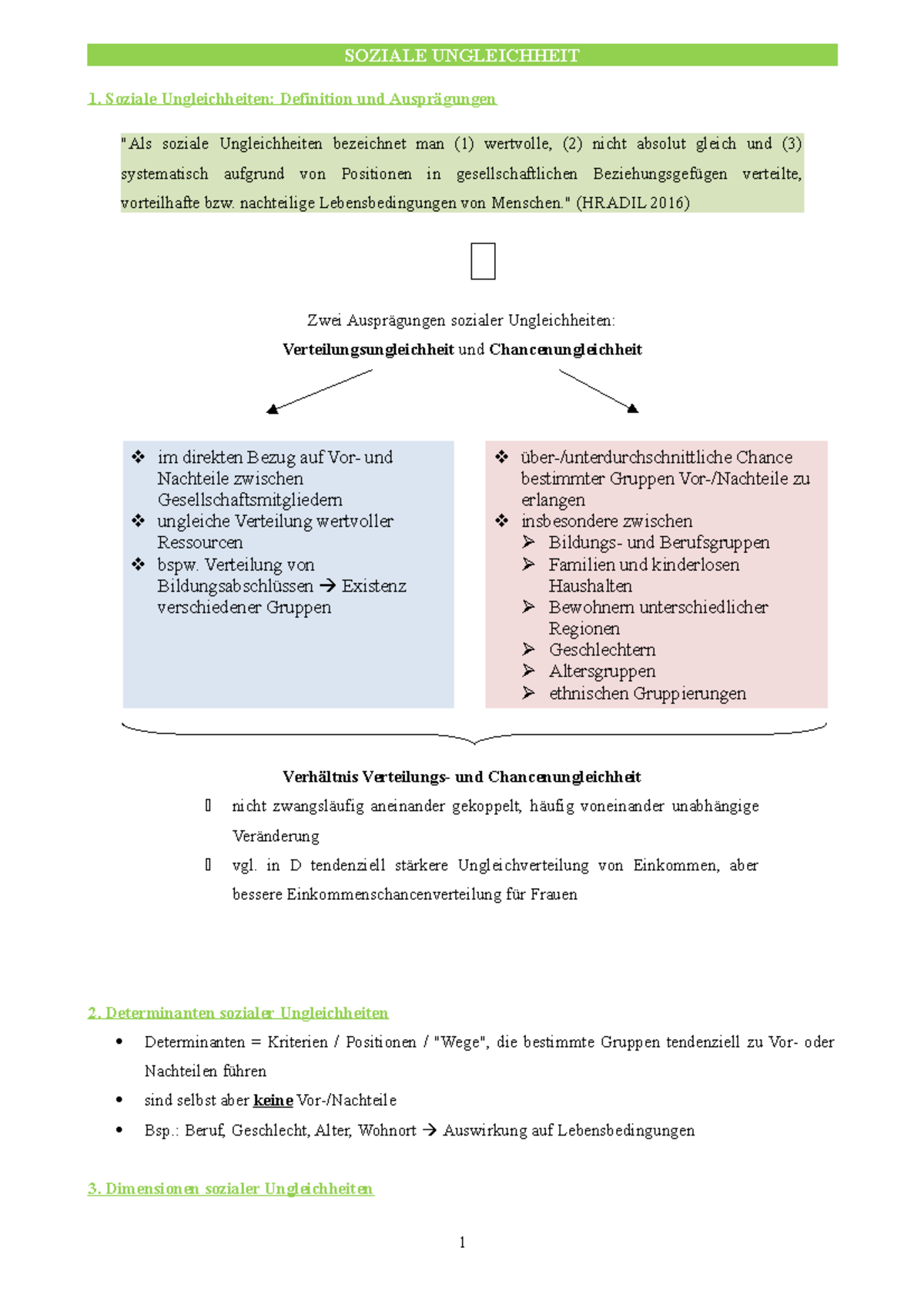 III.02 Soziale Ungleichheit - Soziale Ungleichheiten: Definition Und ...