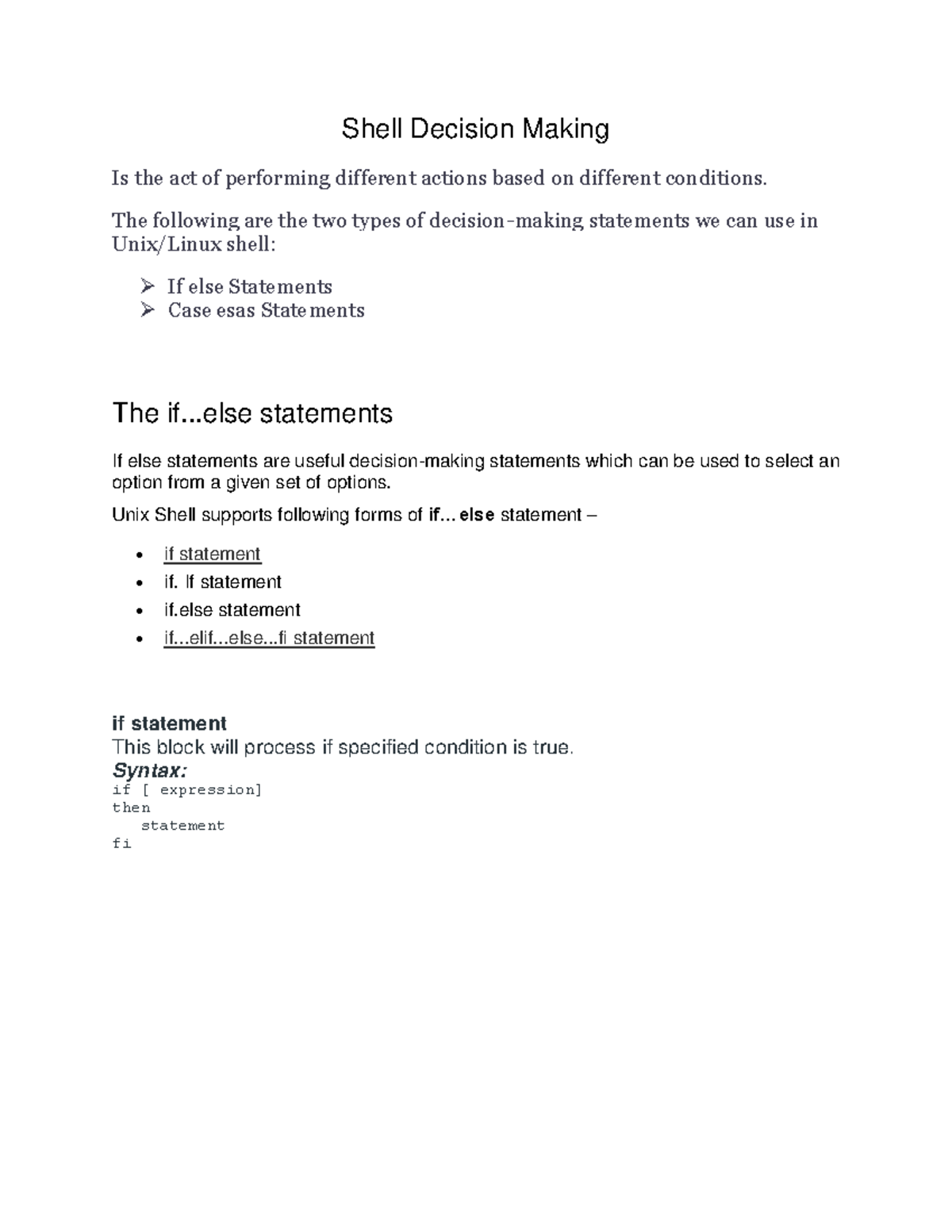 Khansa Durain - Shell programming if else - Shell Decision Making Is ...