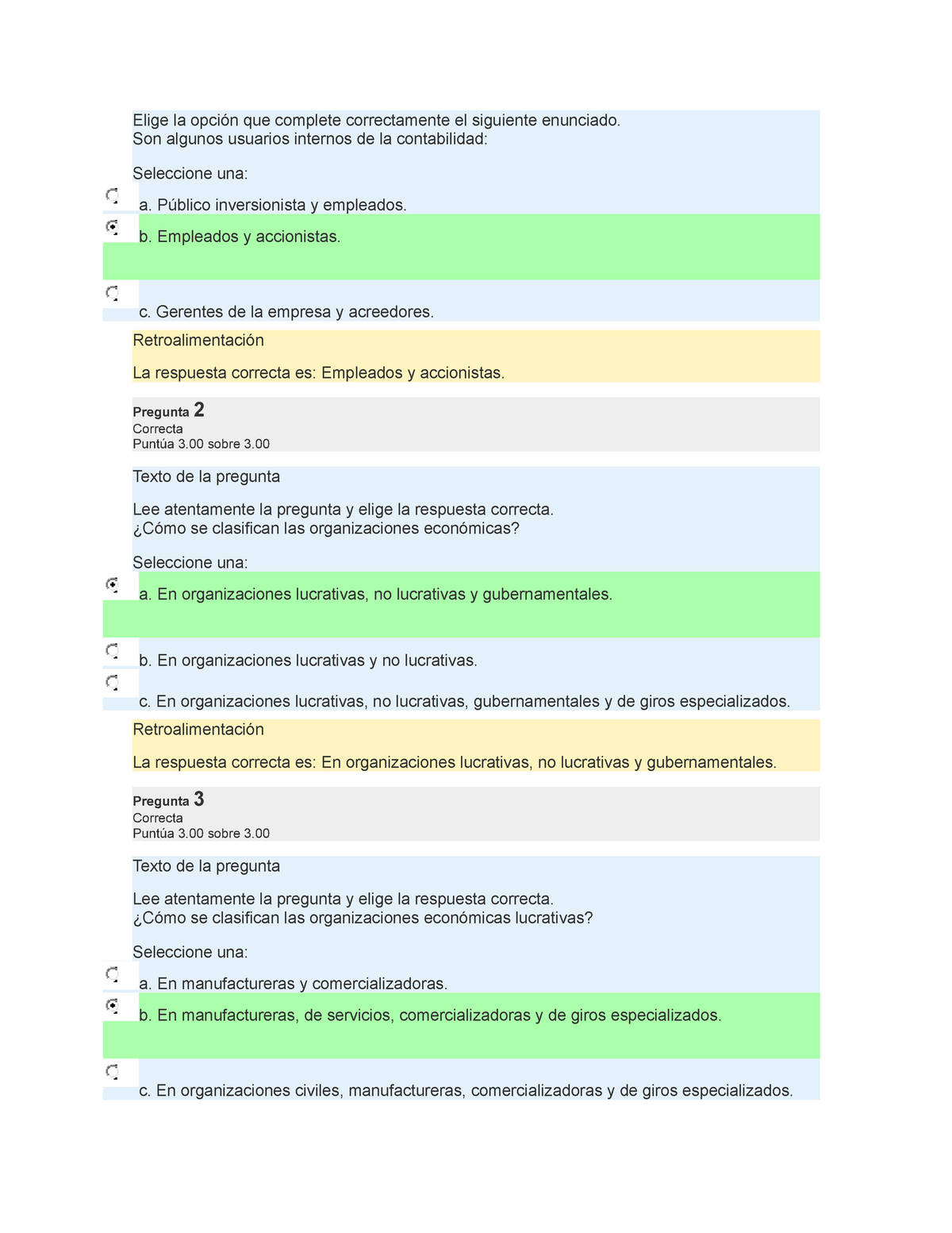 Contabilidad Financiera - Elige La Opción Que Complete Correctamente El ...