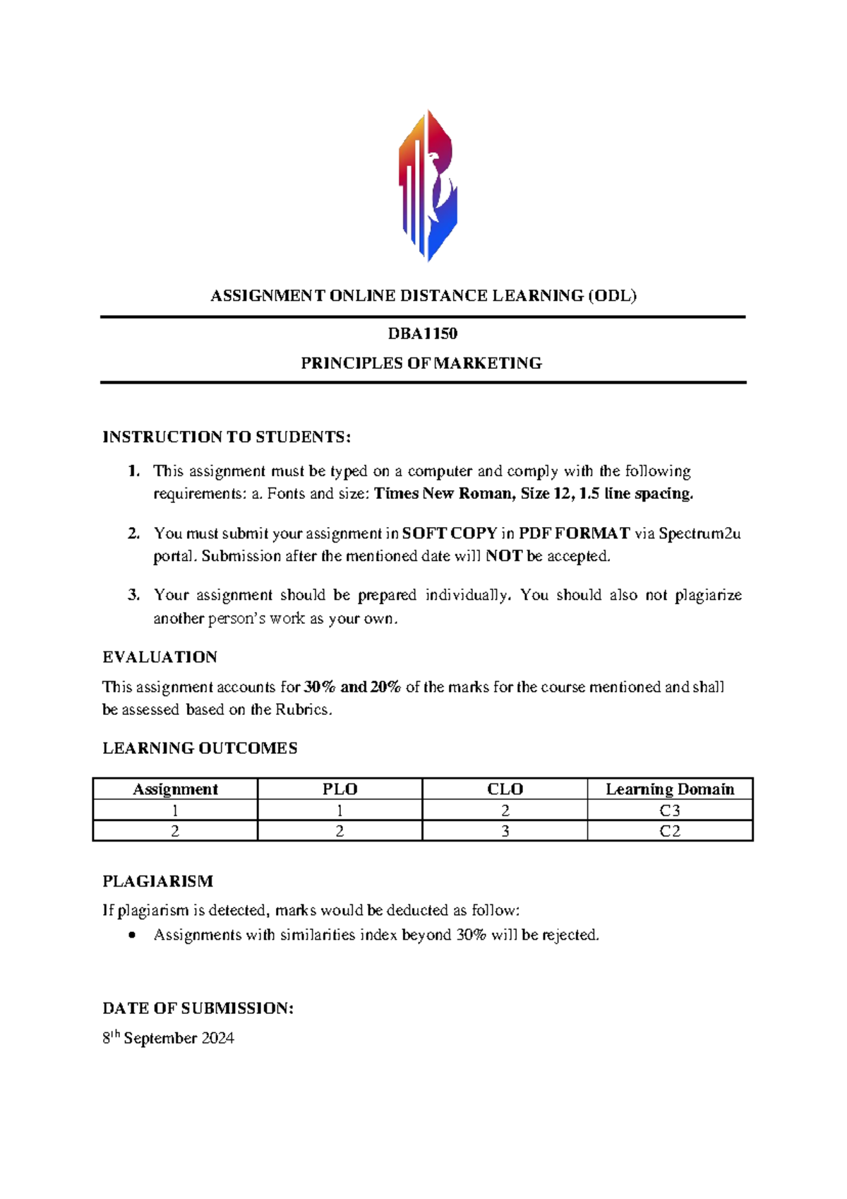Assignment Pomkt ODL DBA - ASSIGNMENT ONLINE DISTANCE LEARNING (ODL ...