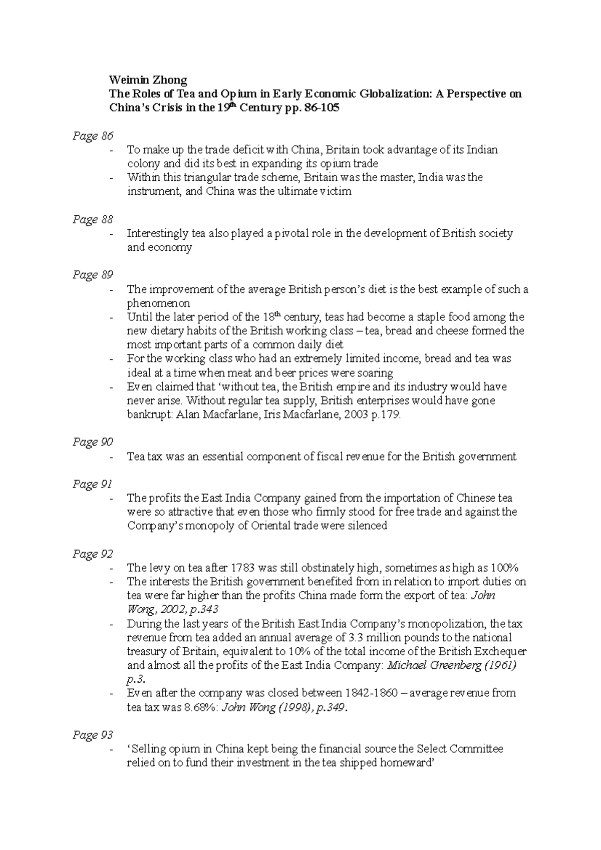 Weimin Zhong - Weimin Zhong The Roles of Tea and Opium in Early ...