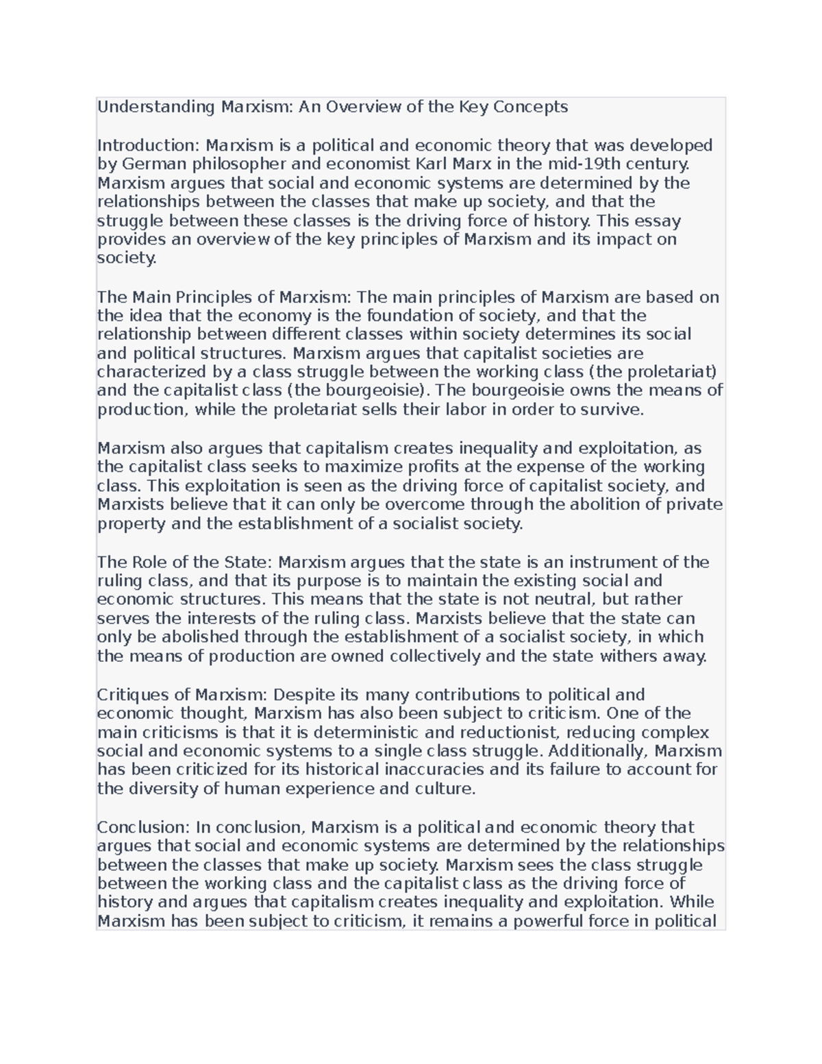 Understanding Marxism - Marxism argues that social and economic systems ...