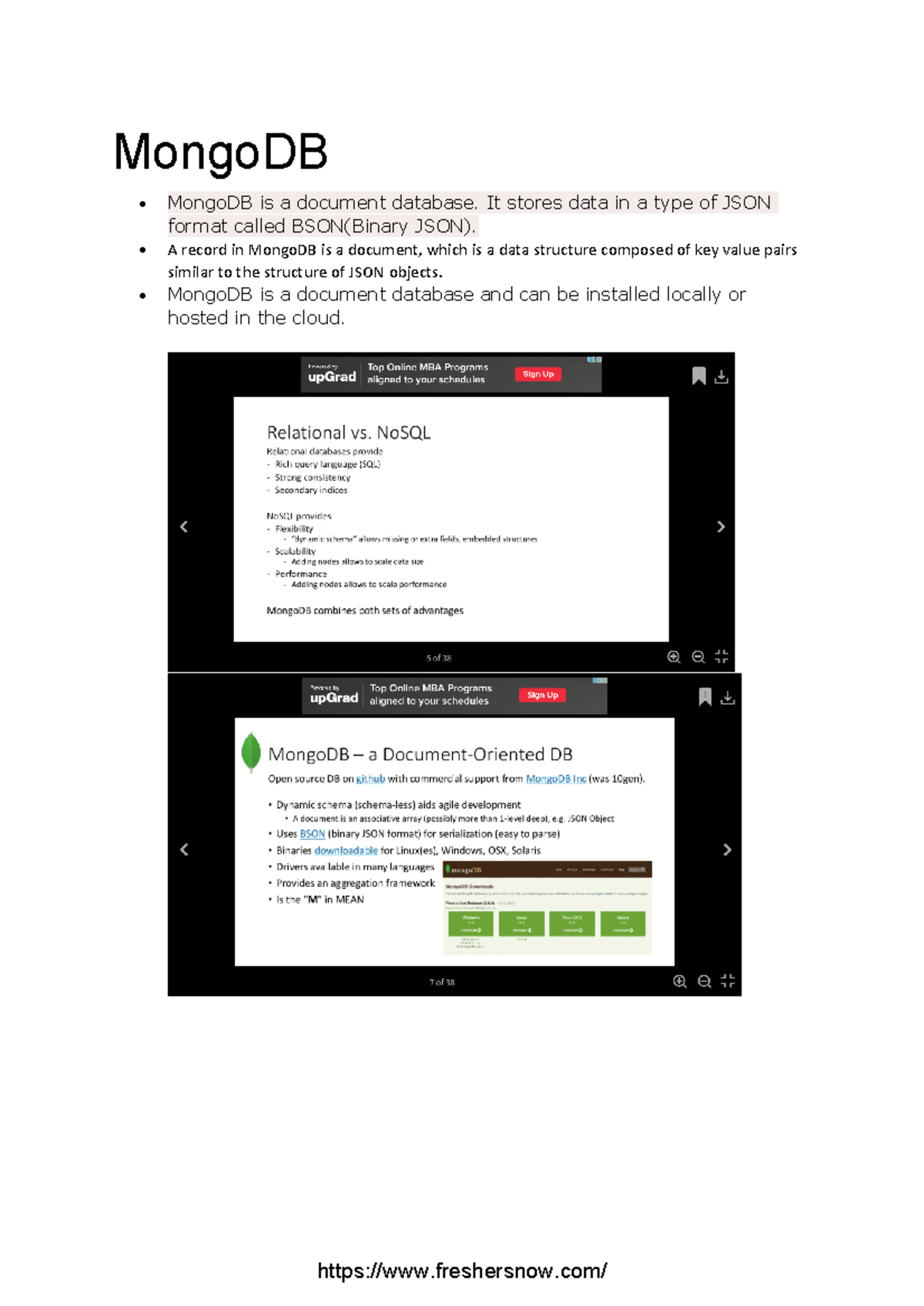 Jntuk R20 B.Tech CSE 3-2 MST Unit 4 Notes - MongoDB MongoDB Is A ...