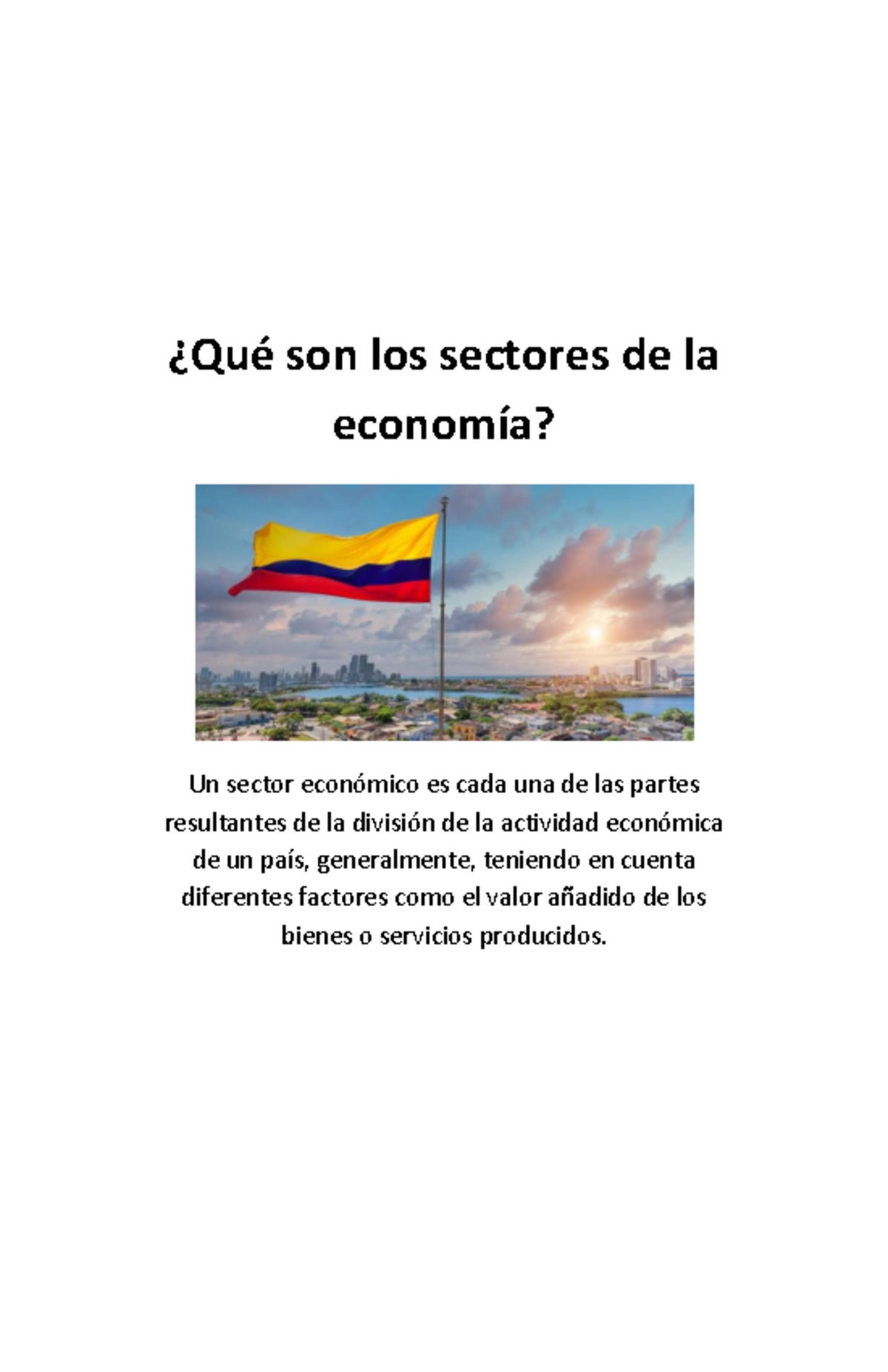 Libro 2 - øQuÈ Son Los Sectores De La EconomÌa? Un Sector EconÛmico Es ...