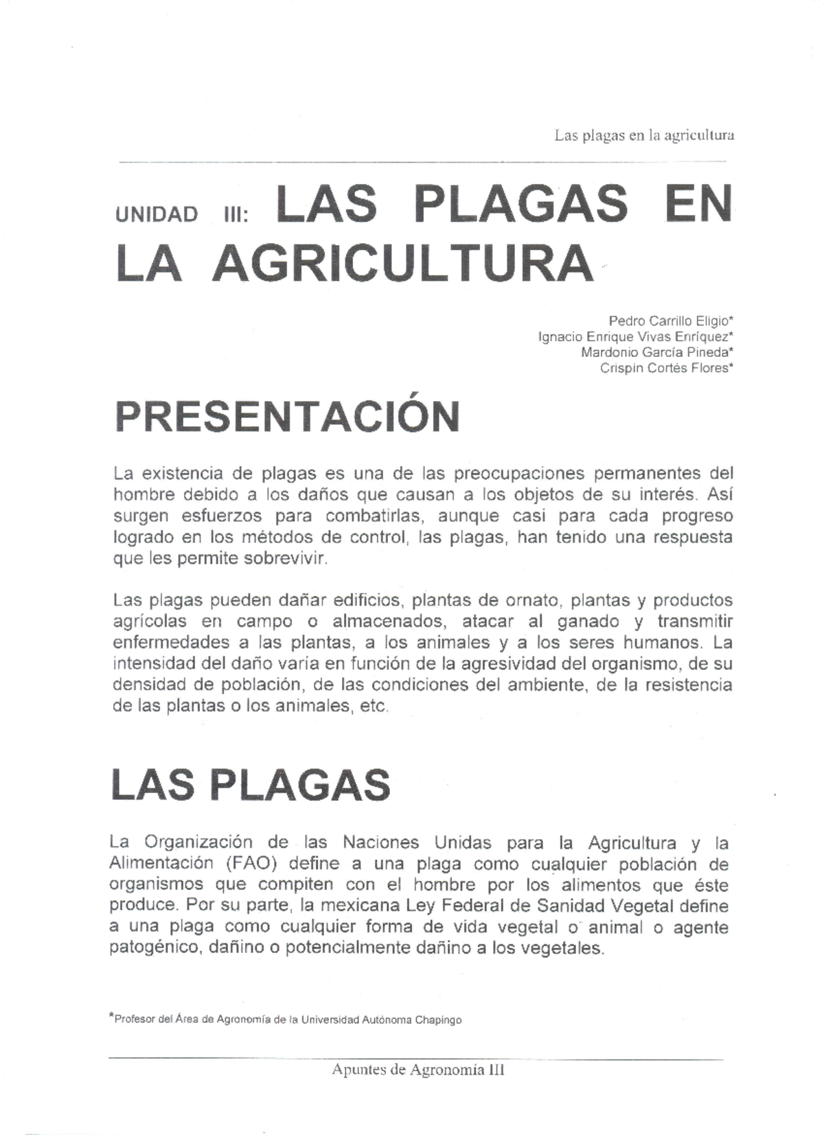 Ag Iii Unidad Iii Libro Agronomia Studocu