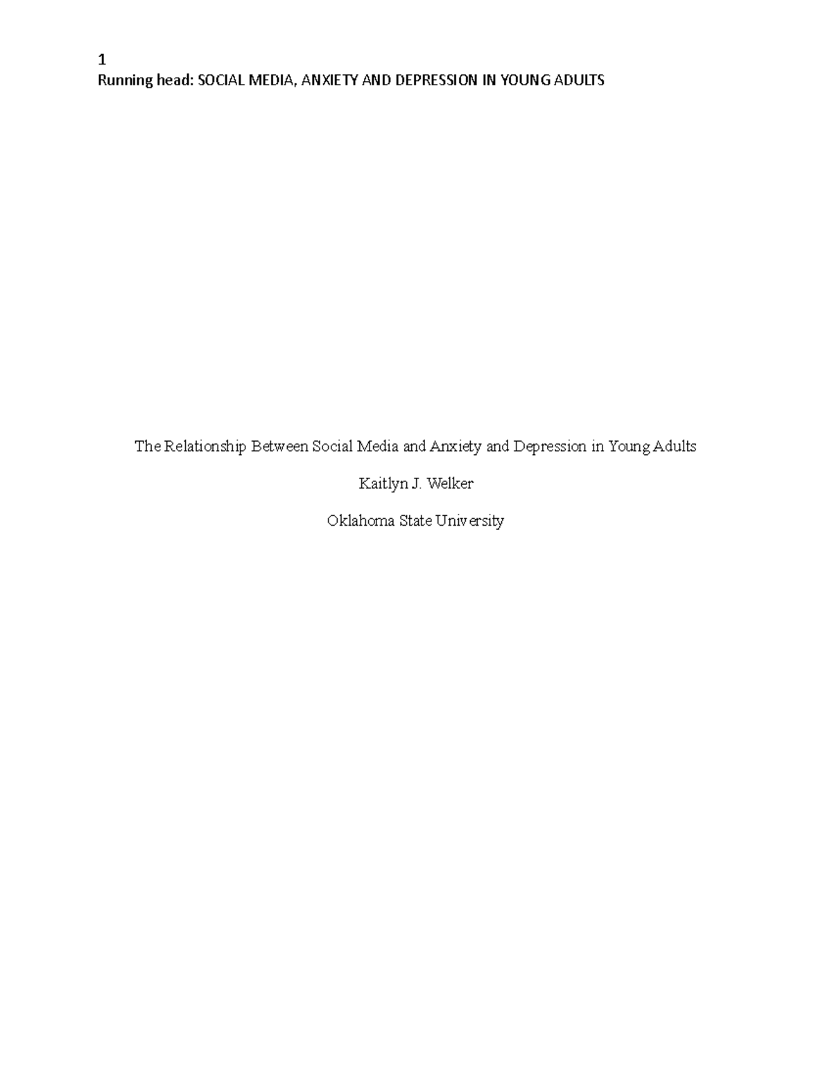 The Relationship Between Social Media and Anxiety and Depression in ...