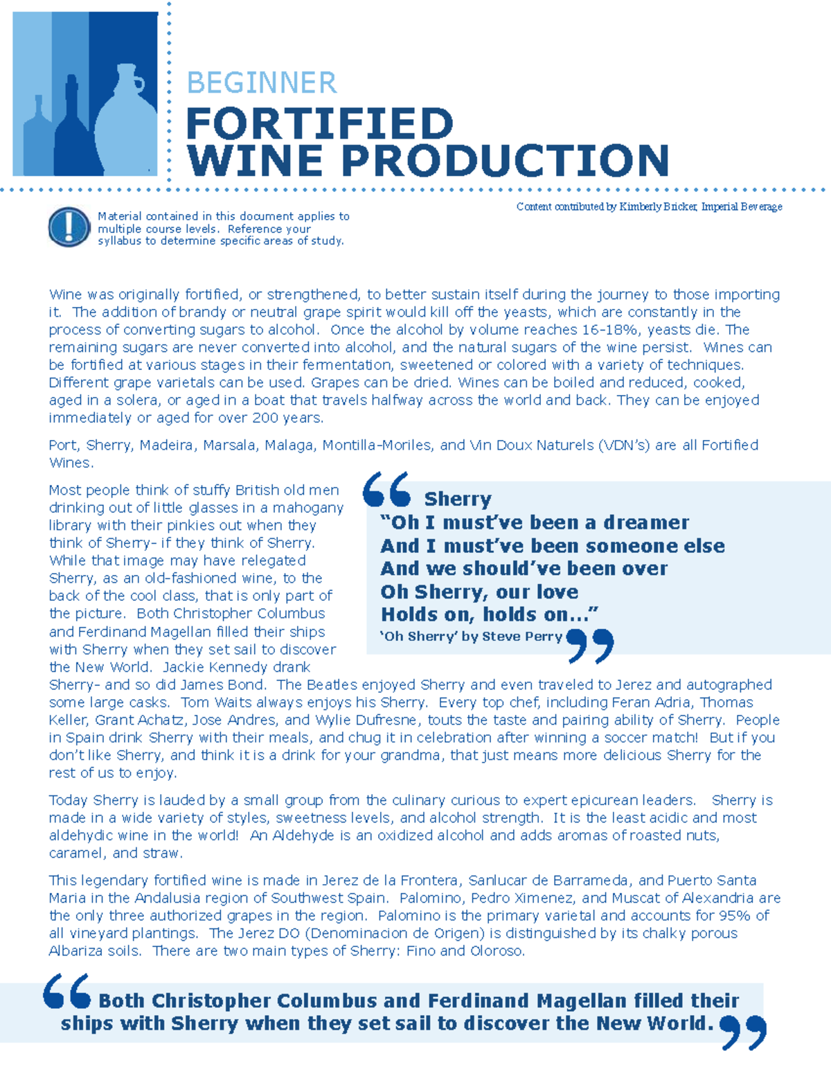 Fortified Wine Production All - BEGINNER FORTIFIED Content contributed ...