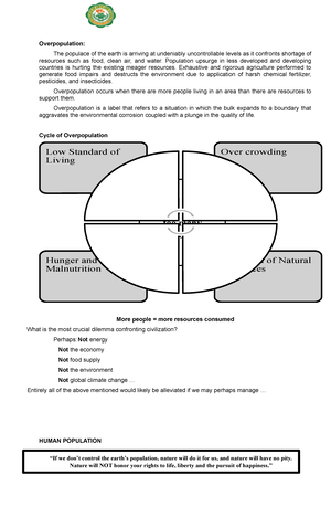 Environmental Management. Module 1. 1 - I. UNIT TITLE/CHAPTER TITLE ...