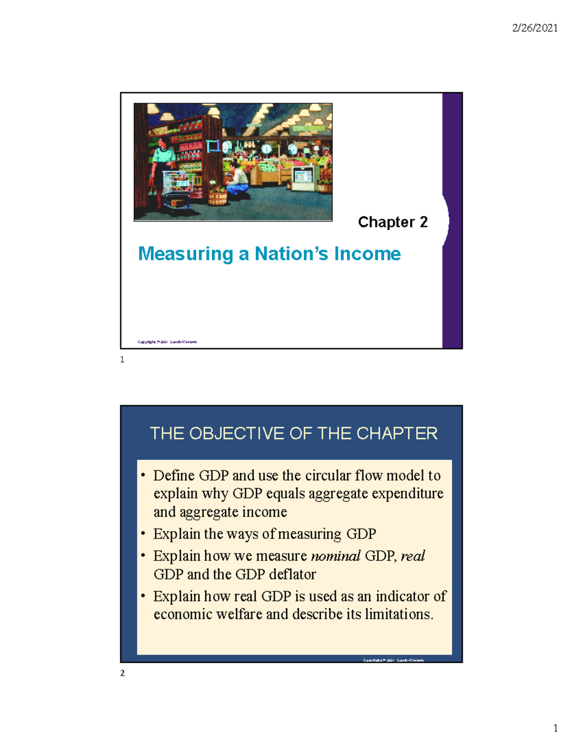 Chapter 10 - Measuring Nation Income (English) - Copyright © 2004 South ...