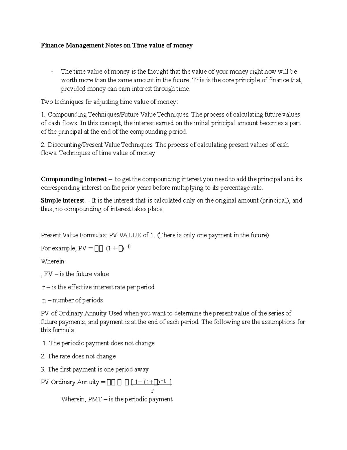 Finance Management Notes On Time Value Of Money This Is The Core Principle Of Finance That Finance Management Notes On Time Value Of Money This Is The Core Principle Of Finance That