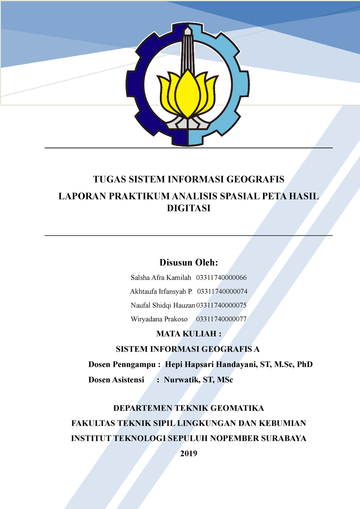 Tugas Besar Kelompok Geodetik - TUGAS SISTEM INFORMASI GEOGRAFIS ...