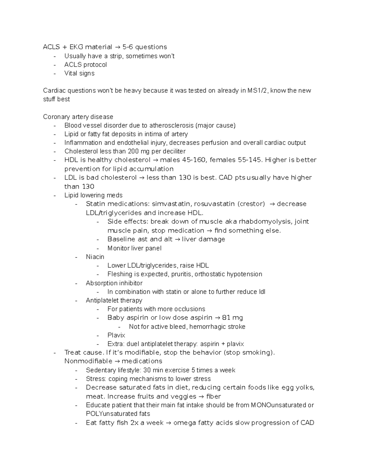 FILE 8295 - file exit - ACLS + EKG material → 5-6 questions - Usually ...