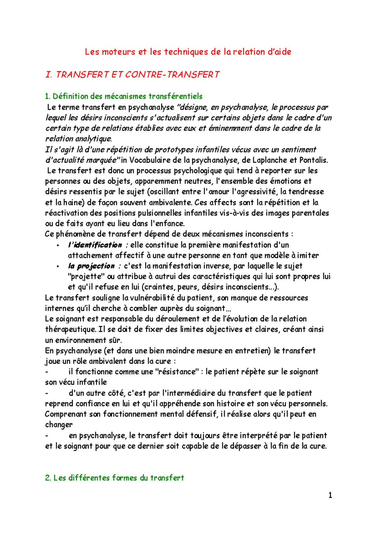 Les moteurs et les techniques de la relation d2019 aide TRANSFERT ET CONTRETRANSFERT Les moteurs et les techniques de la relation d2019 aide TRANSFERT ET CONTRETRANSFERT