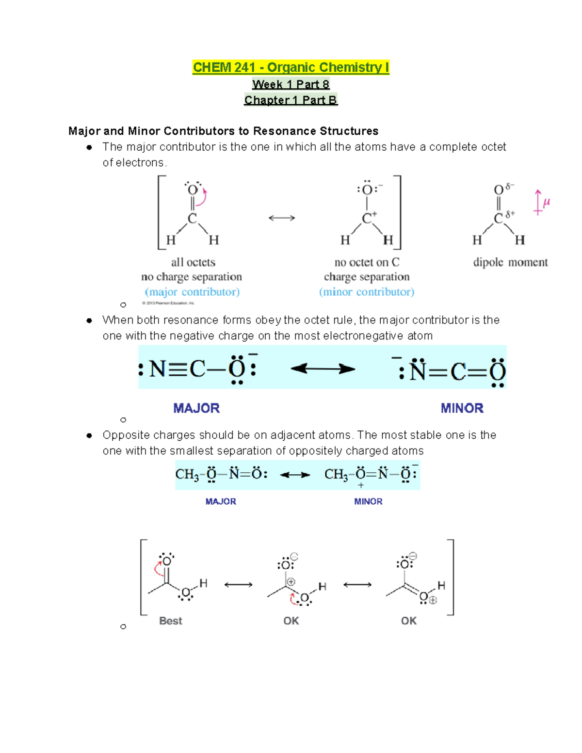 CHEM 241 Lecture Notes Week 1 Part 8 - Chapter 1 Part B Notes - CHEM ...