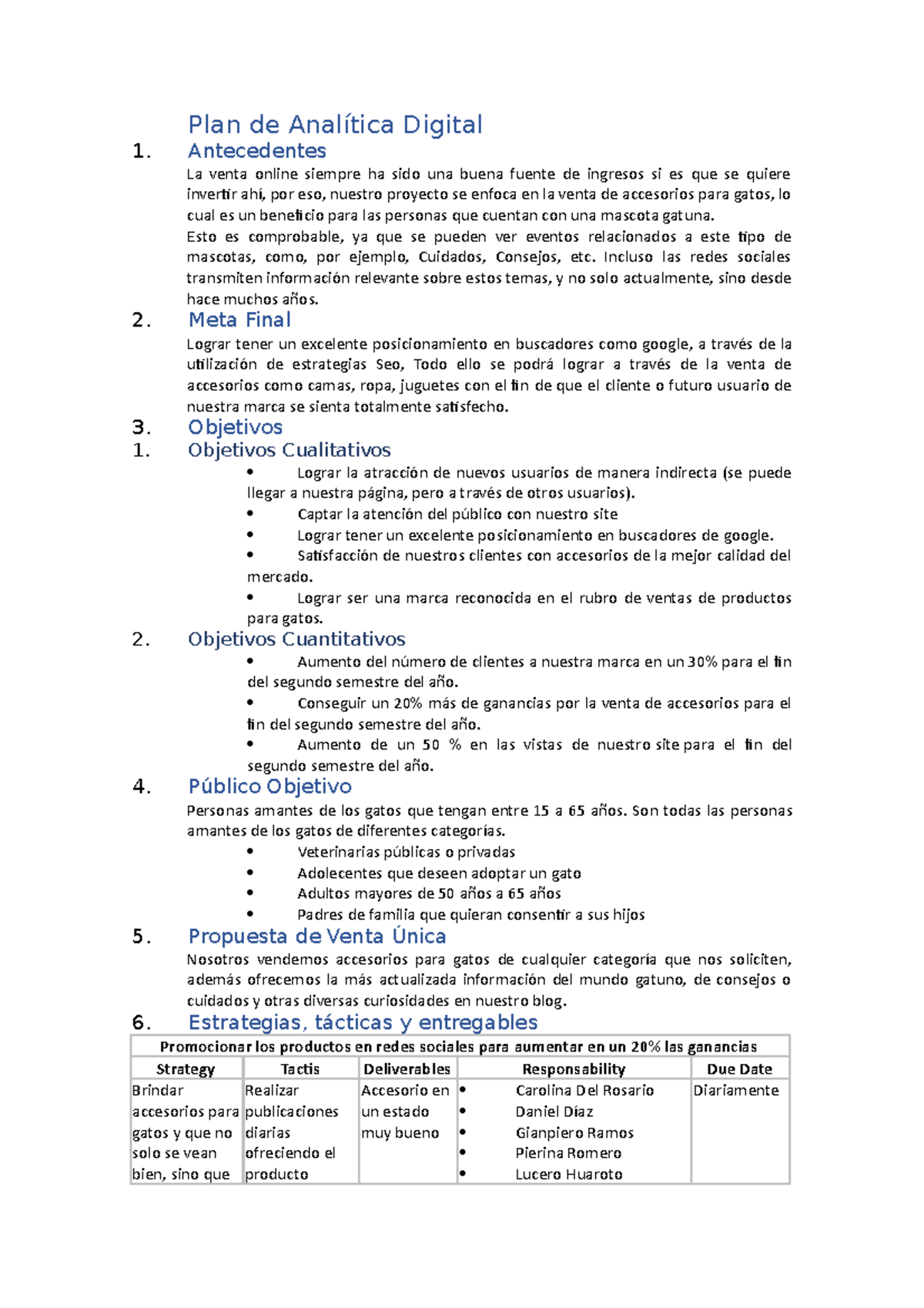 04 Plan De Anal”tica Digital Referencial - Plan De Analítica Digital 1 ...