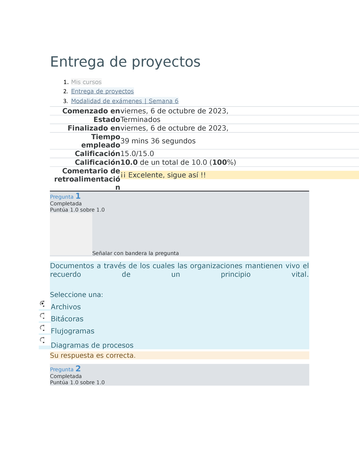 Entrega De Proyectos Examen Semana 6 - Entrega De Proyectos 1. Mis ...