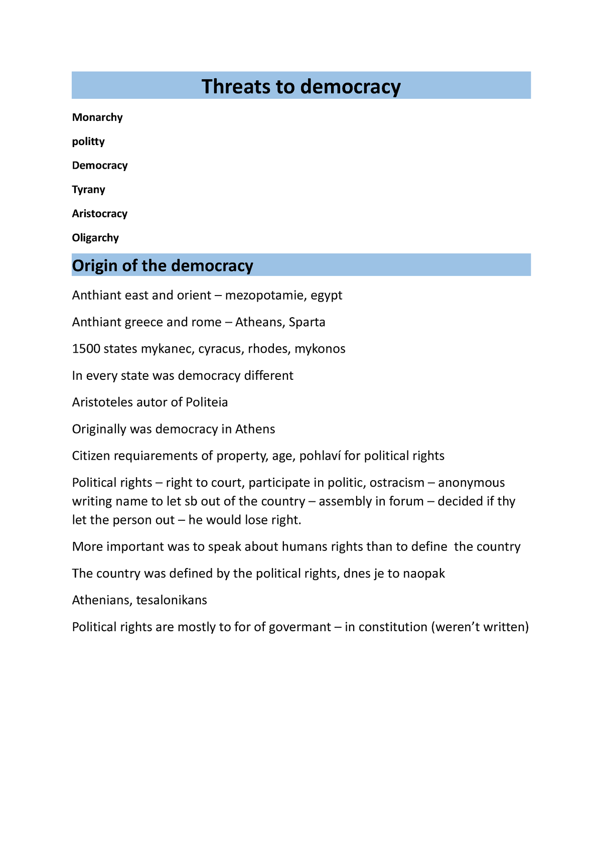 Threats To Democracy - Threats To Democracy ####### Monarchy ...