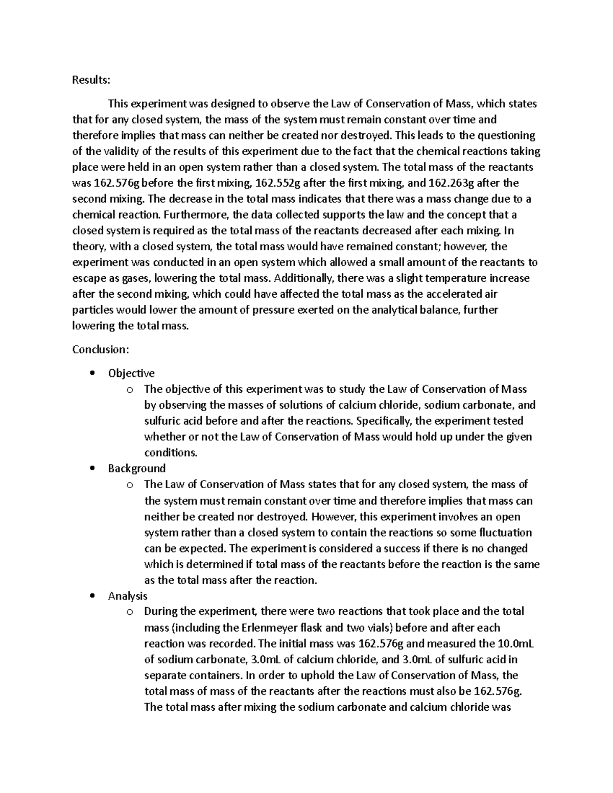 experiment-1-conservation-of-matter-results-this-experiment-was