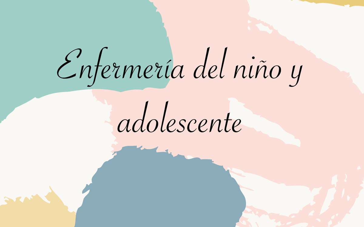 Enfermería De La Niñez Enfermería Del Niño Y Adolescente Pa Yesia E