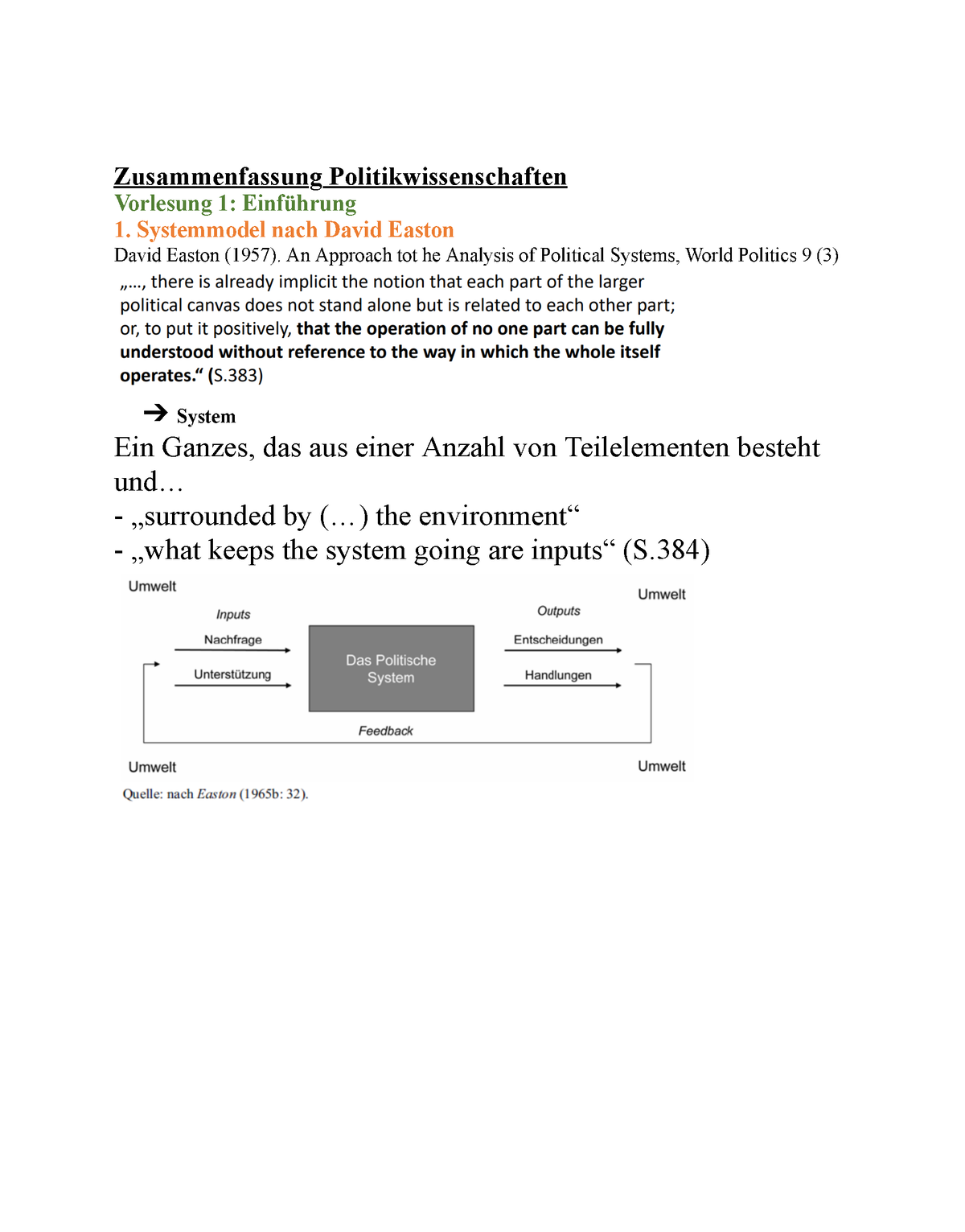 Zusammenfassung Politische Systeme Deutschlands - Zusammenfassung ...