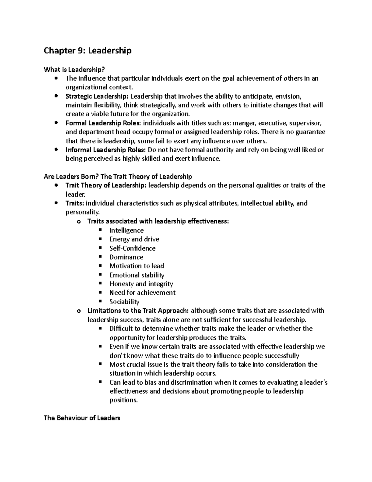 Lecture notes, lecture 9 - The lecture notes for chapter 9 with some ...