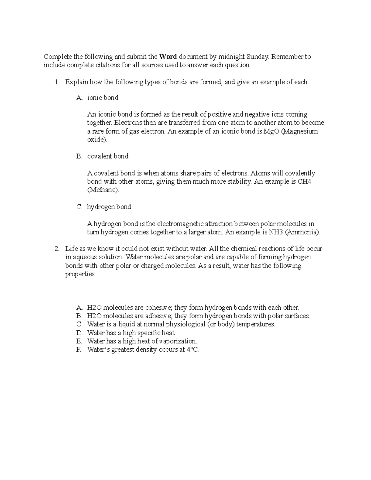 Homework Week 1 Bi 114 General Biology Studocu