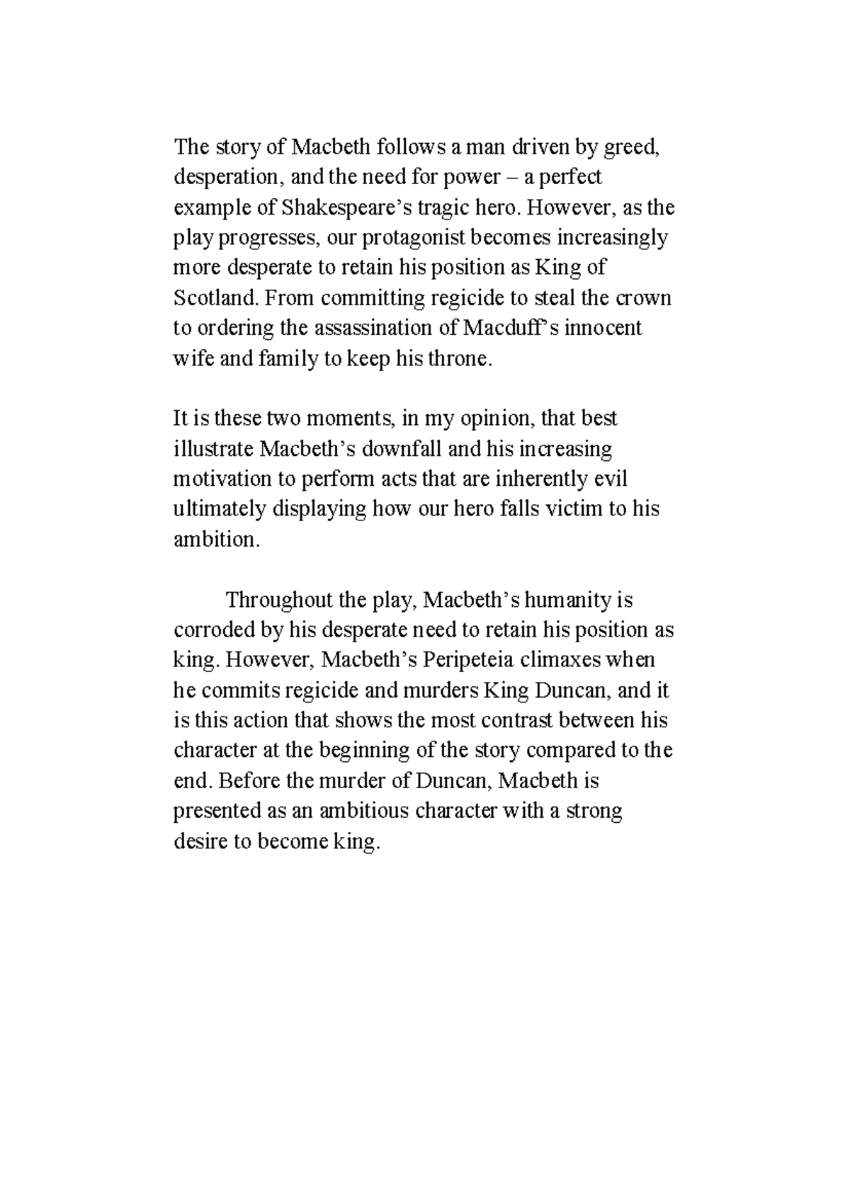 Flash Cards macbeth The story of Macbeth follows a man driven by