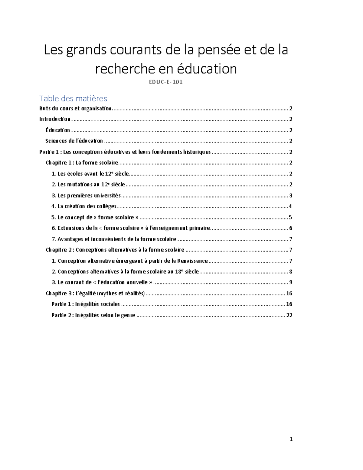 Les Grands Courants De La Pensee Et De La Recherche En Education - Les ...