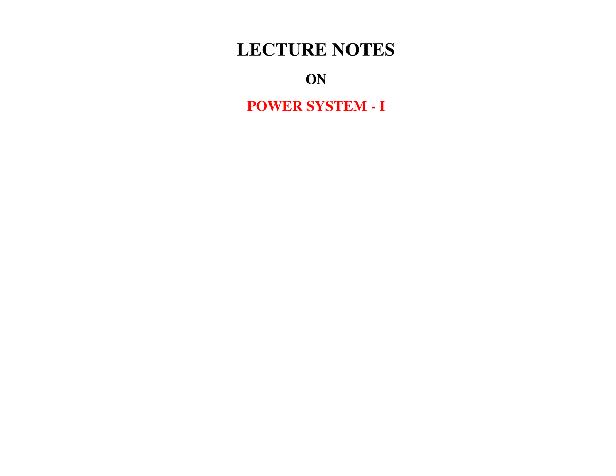 power-systems-i-lecture-notes-on-power-system-i-theory-of