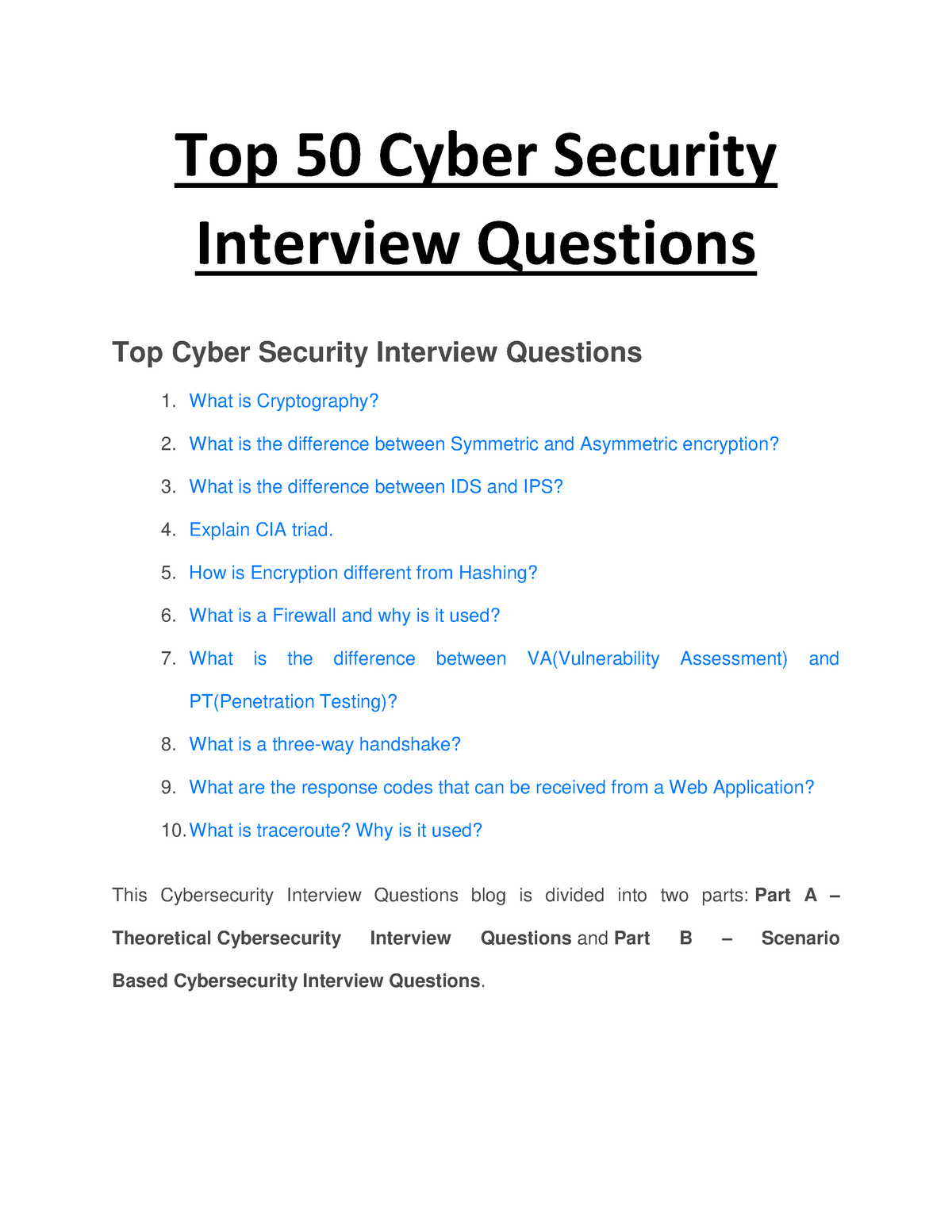 Cyber Security Questions 1682618234 - Top 50 Cyber Security Interview ...