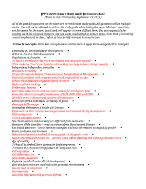 2540 Exam 2 Study Guide - - Studocu