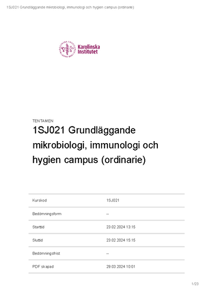 Anatomi Och Fysiologi Moment 2 - Kurskod 1SJ Bedömningsform - Starttid ...