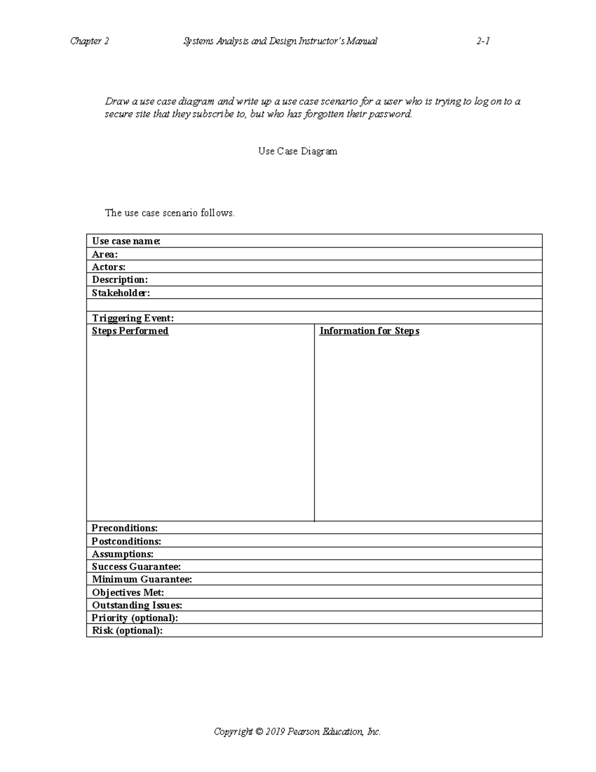 HW1 - ........ - Chapter 2 Systems Analysis and Design Instructor’s ...