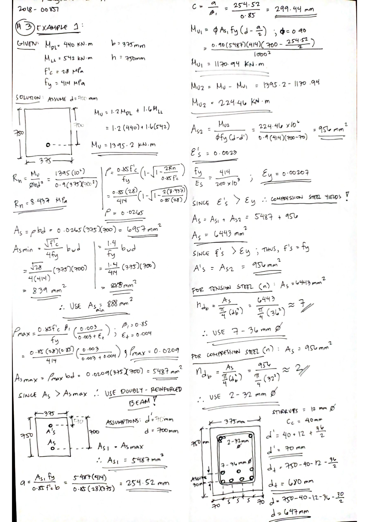 CEC324 Assessment 4 Problem 3 - Principle of Reinforced/Pre-stressed ...