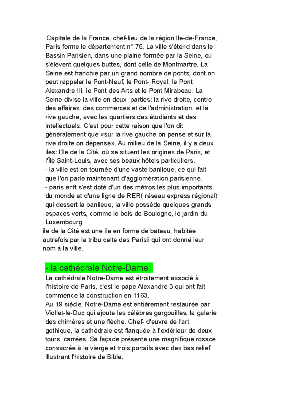 1 EN BREF Capitale de la France - Capitale de la France, chef-lieu de ...