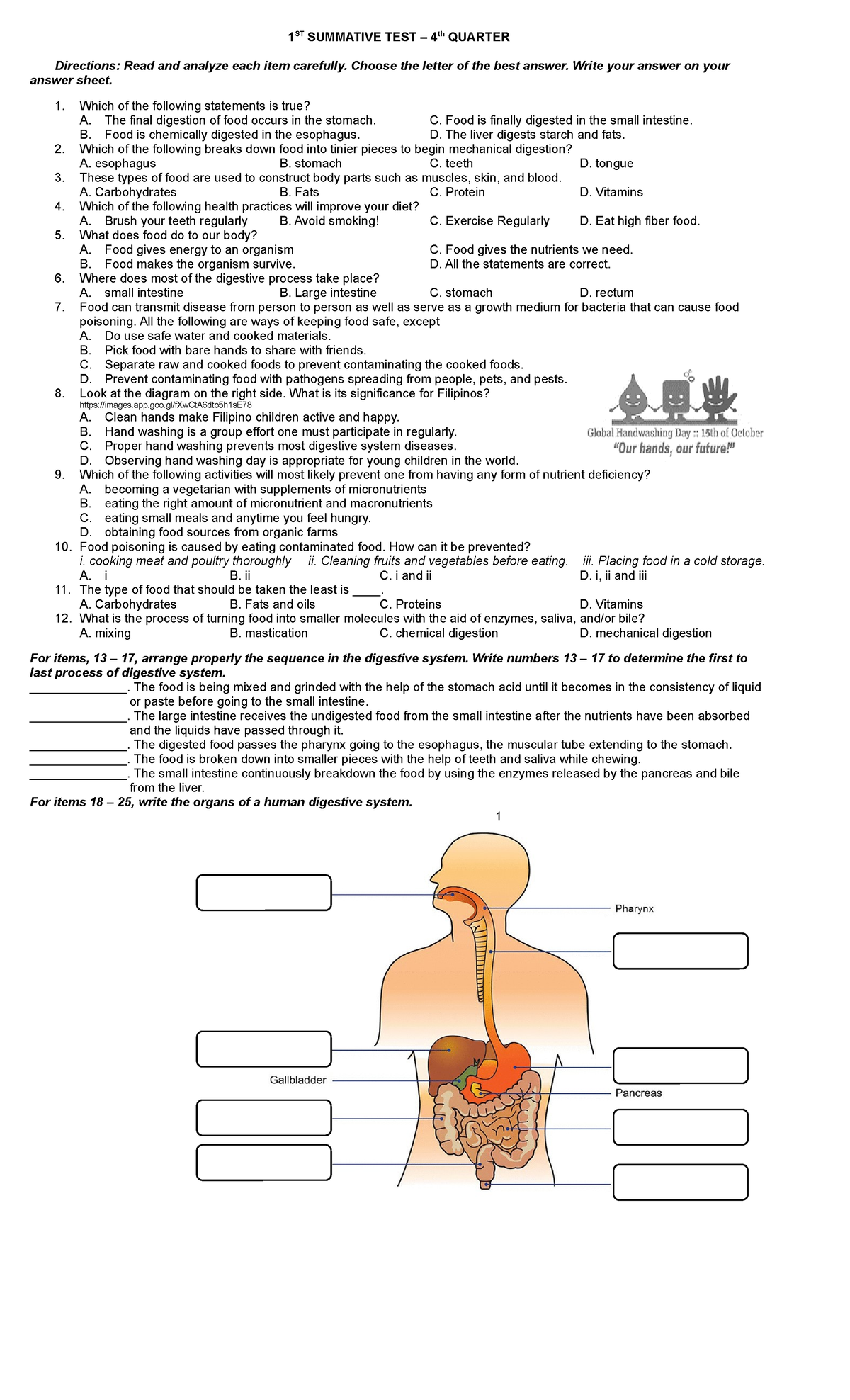 G8 4th Quarter 1st Summative test 24 - 1 ST SUMMATIVE TEST – 4th ...