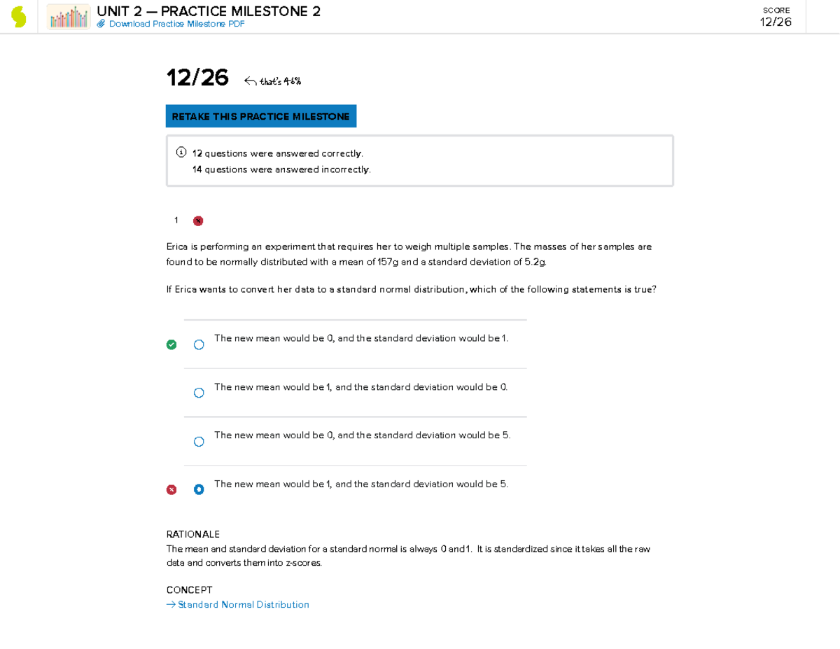 Sophia Introduction To Statistics Practice Milestone 2 - 1 CONCEPT ...