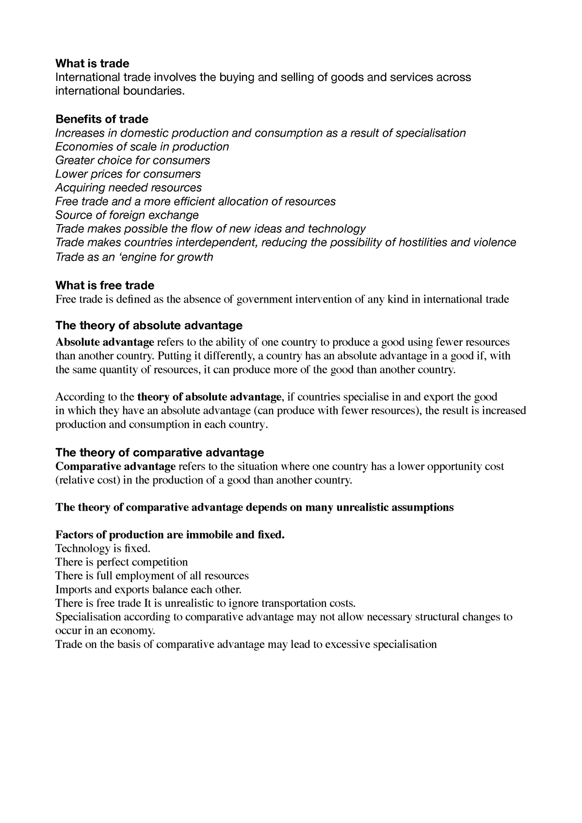 chapter-13-notes-what-is-trade-international-trade-involves-the