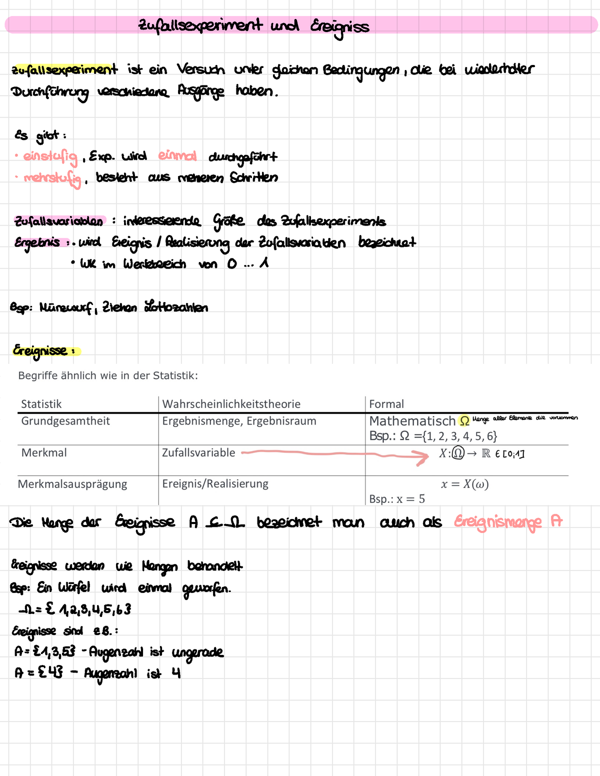 Wahrscheinlichkeitstheorie-Statistik Zusammenfassung ...