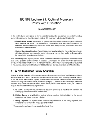 1 EC 102, Fall 2023, Practice Final - Econ 102 Introductory ...