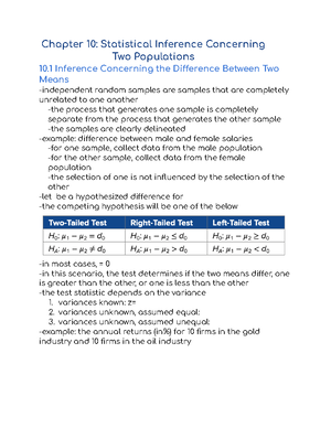 BUAD 231 Chapter 14 Notes - Chapter 14: Regression Analysis Conduct A ...