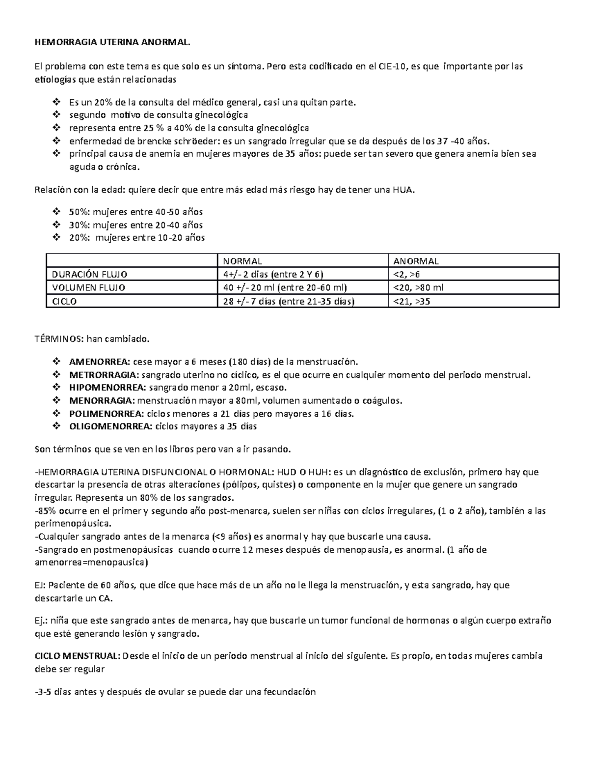 sangrado genital cie 10
