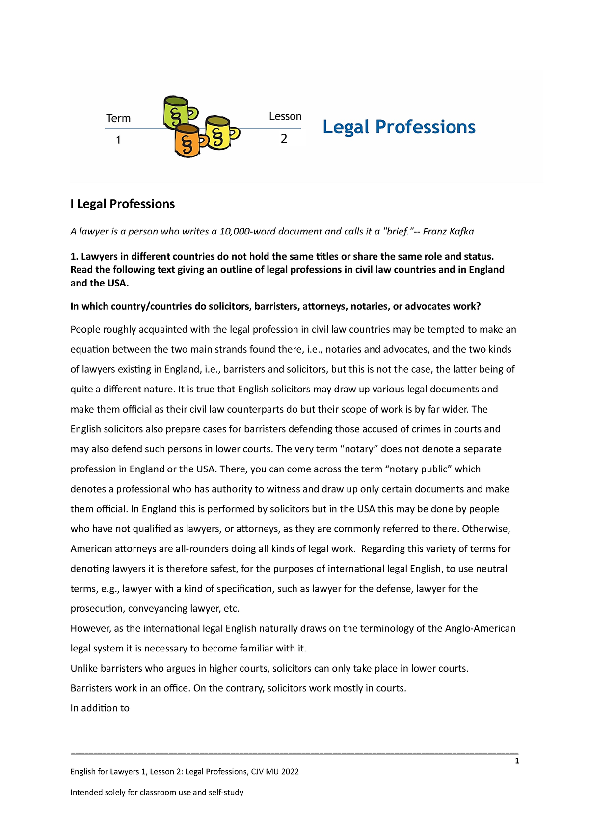 essay on lawyer profession