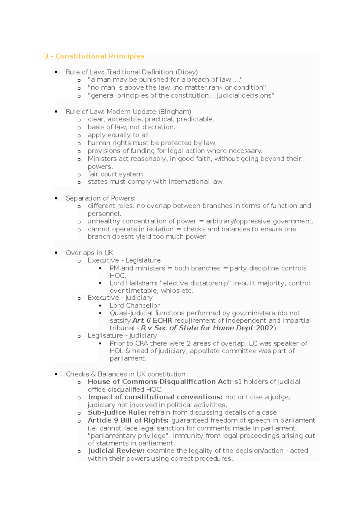 Public Law Lecture 3 3 Constitutional Principles Rule of Law