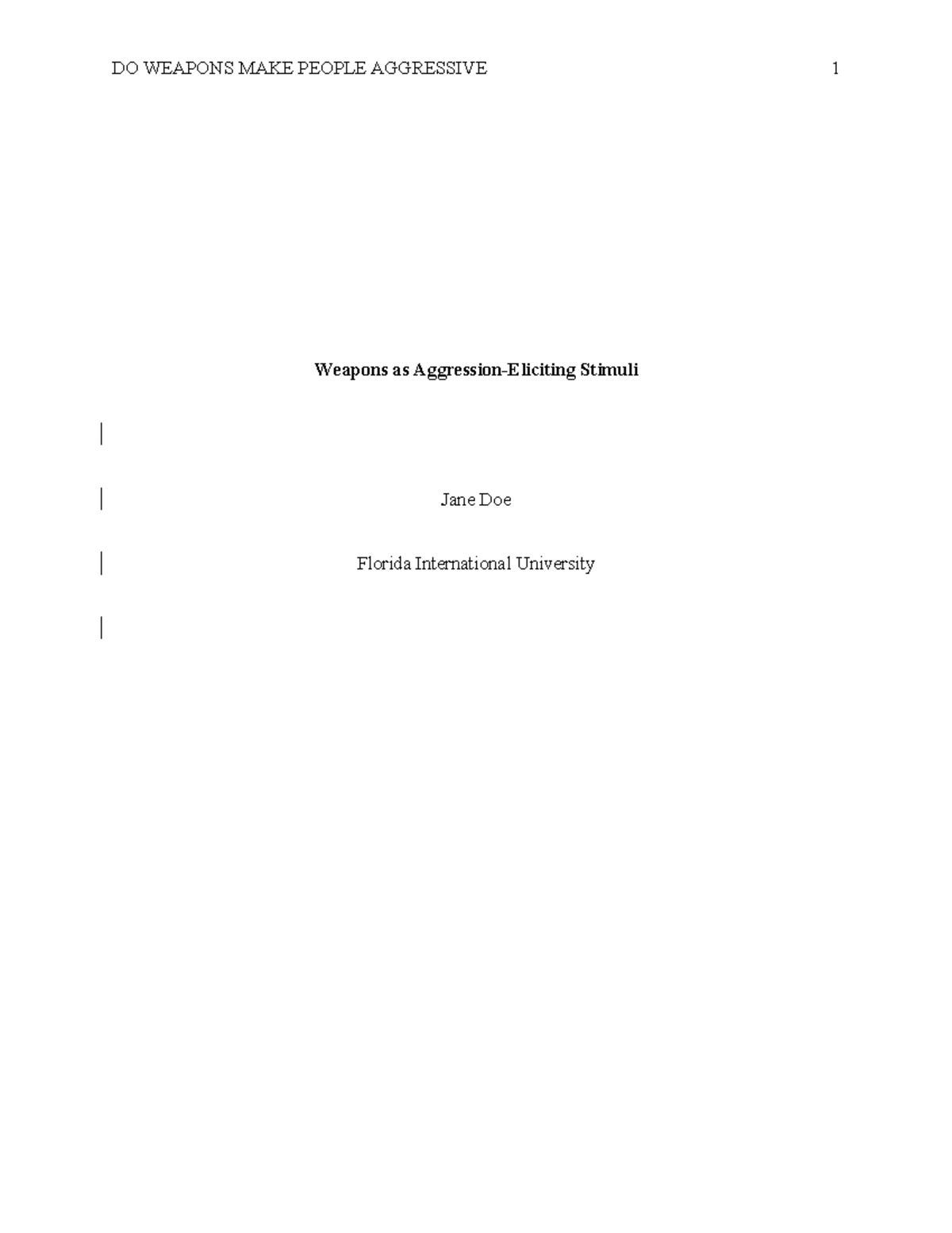 Article Critique Example Paper 7th Ed APA Style updated - Weapons as ...