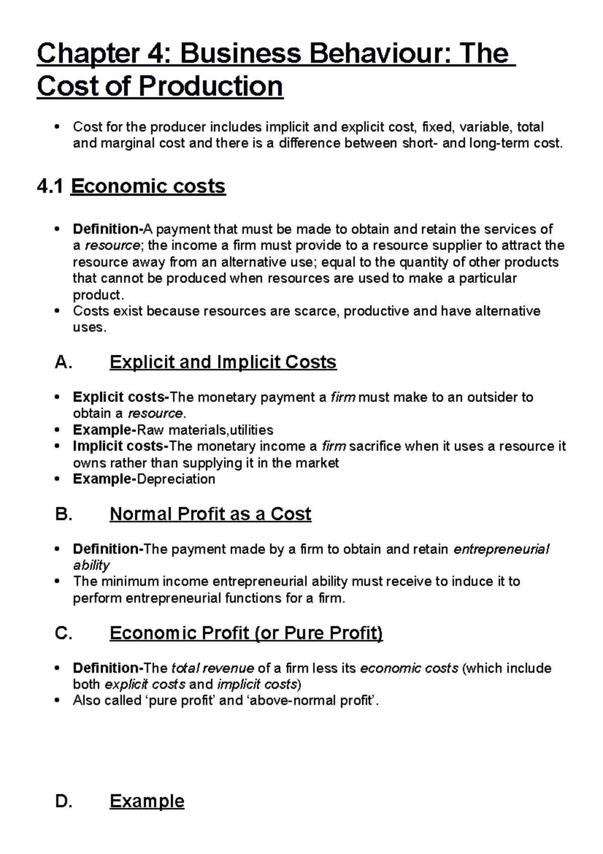 Chapter 4 EKN 110 - Basic Summaries - Chapter 4: Business Behaviour ...